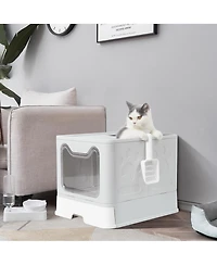 Bingopaw Portable Foldable Cat Litter Box Pet Litter Boxes Toilet