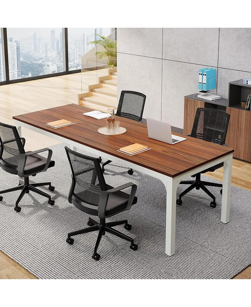 Tribesigns 6.5 Ft Conference Table, Meeting Table, 78.74" W x 27.56" D Large Office Conference Table, Modern Seminar Table for Conference Room, Boardr