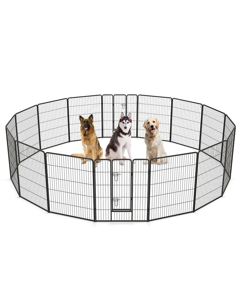Adjustable Height Dog Playpen with Lockable Door – Spacious Pet Play Area for Dogs
