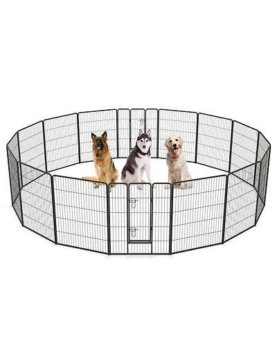 Adjustable Height Dog Playpen with Lockable Door – Spacious Pet Play Area for Dogs