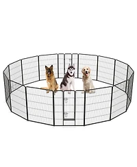 Adjustable Height Dog Playpen with Lockable Door – Spacious Pet Play Area for Dogs