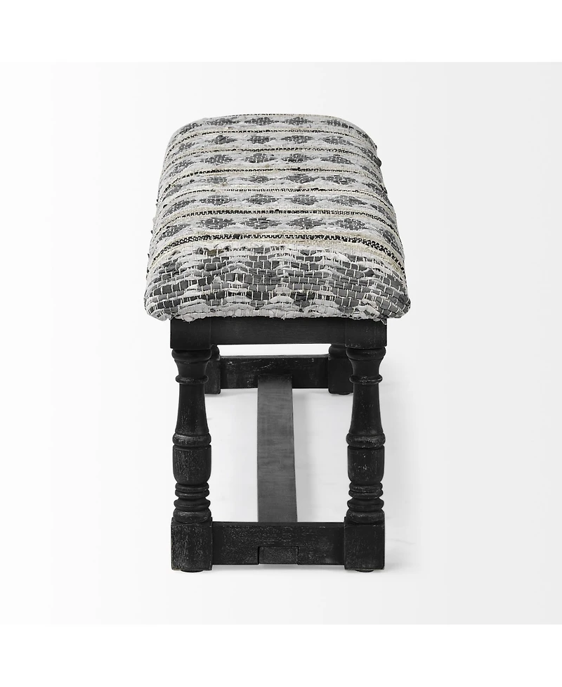 Upholstered Faux Leather Bench for Entryway Bedroom or Living Room