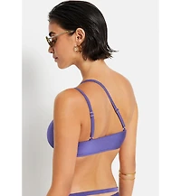 Lscn by Lascana Women's One Shoulder Bandeau Bikini Swimsuit Top Bra Sizing