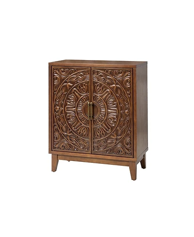 Eusebio Traditional Accent Cabinet with Hidden Drawer and Tapered Legs