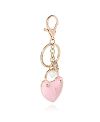 Juicy Couture Heart Lock Keychain – Chic Pink & Gold Fashion Accessory