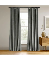 Half Price Drapes Silver Grey Signature Velvet Blackout Curtain