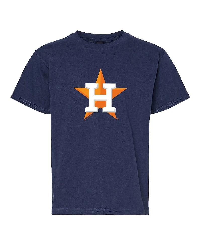 Soft As A Grape Big Boys and Girls 2-Pack Navy/Gray Houston Astros T-Shirt Set