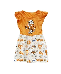 Wes & Willy Toddler Tennessee Orange Tennessee Volunteers Vault Princess Dress
