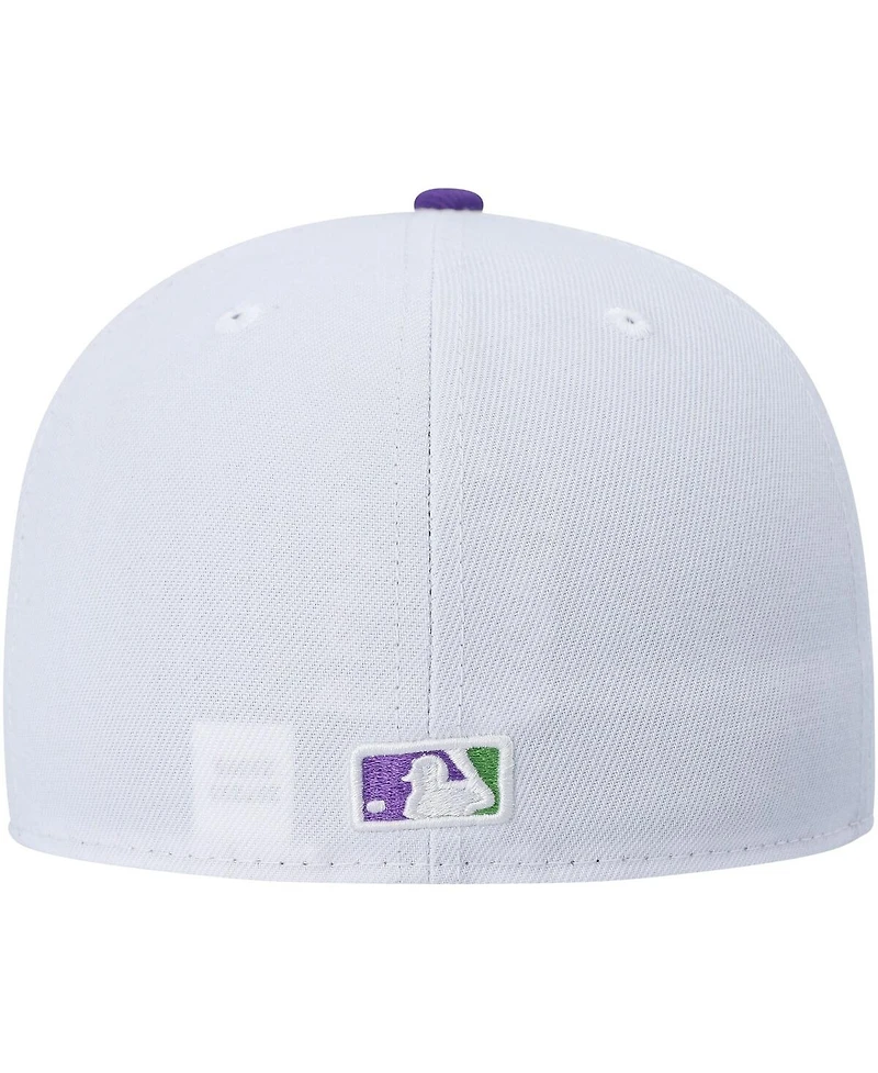 New Era Men's White Washington Nationals Side Patch 59FIFTY Fitted Hat