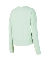 Concepts Sport Women's Light Green Michigan State Spartans Elevation Tri-Blend Long Sleeve Top and Short, Set of 2