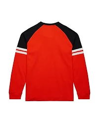 Mitchell & Ness Men's Orange Philadelphia Flyers Thermal Henley Long Sleeve T-Shirt