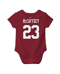 Nike Baby Boys and Girls Christian McCaffrey Scarlet San Francisco 49ers Player Name Number Bodysuit
