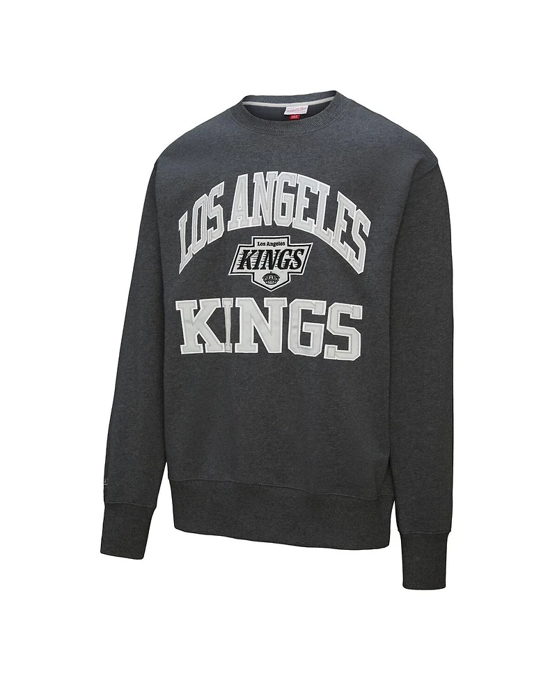 Mitchell & Ness Men's Charcoal Los Angeles Kings Playoff Win Fleece Pullover Sweatshirt