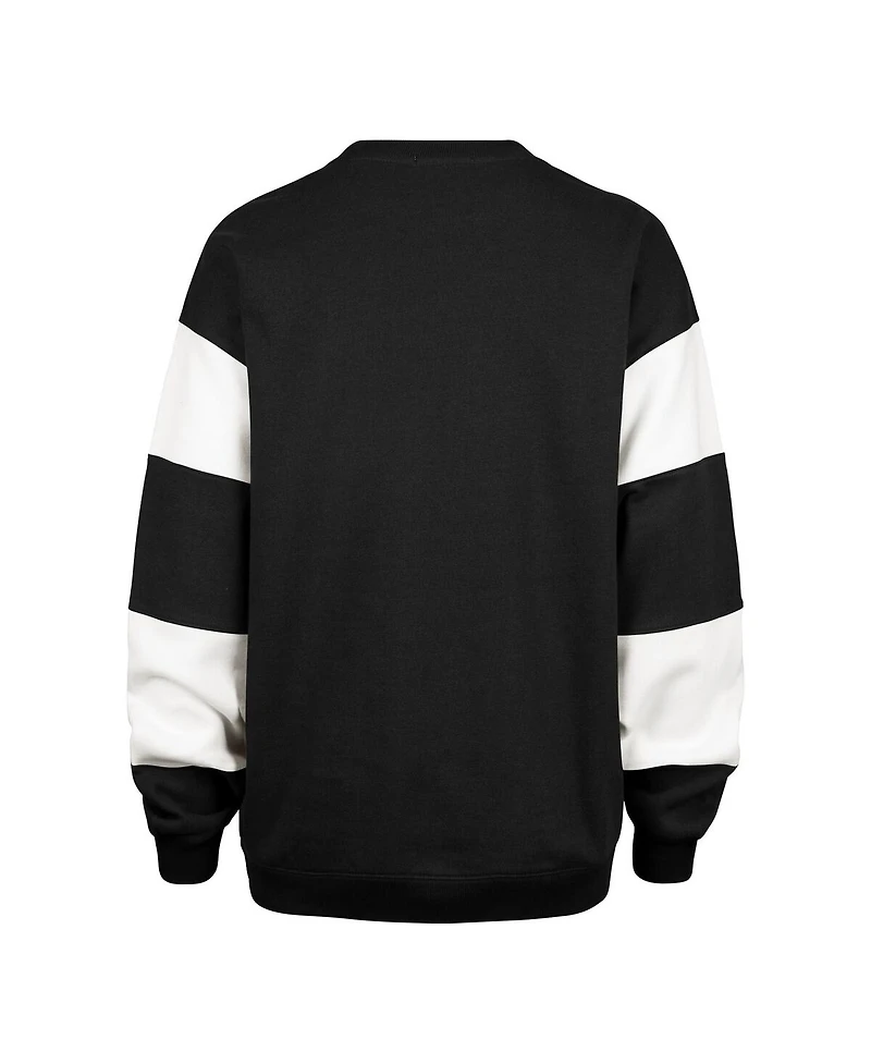 '47 Brand Women's Black Boston Bruins Eephus Barred Pullover Sweatshirt