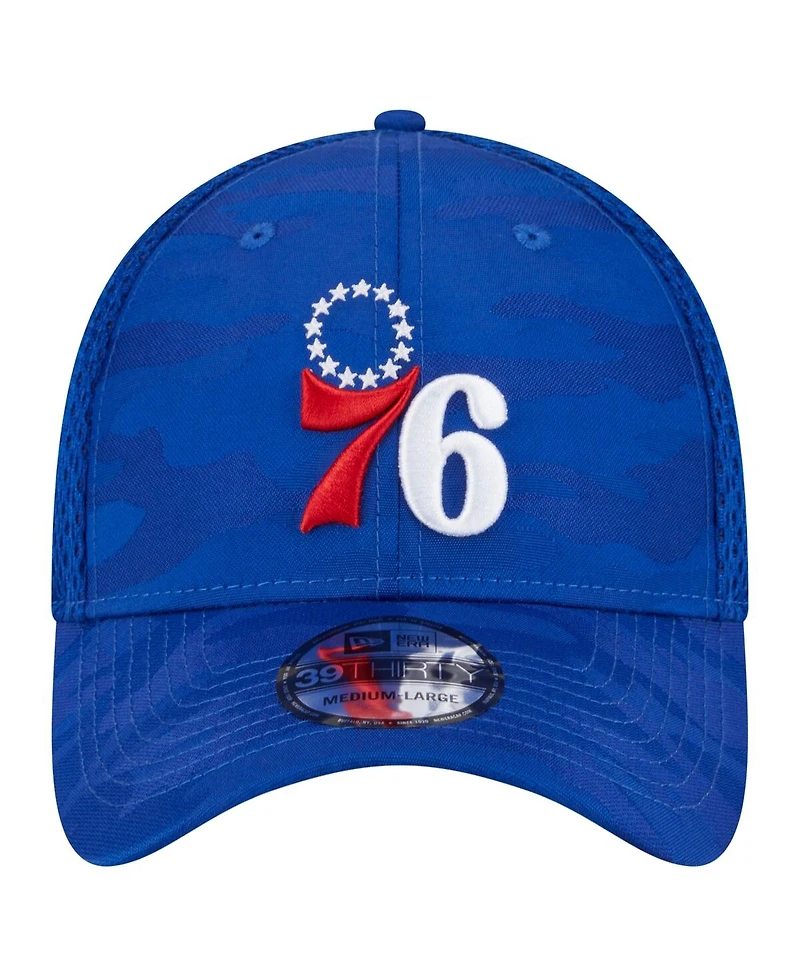 New Era Men's Royal Philadelphia 76ers Subtle Camo 39THIRTY Flex Hat