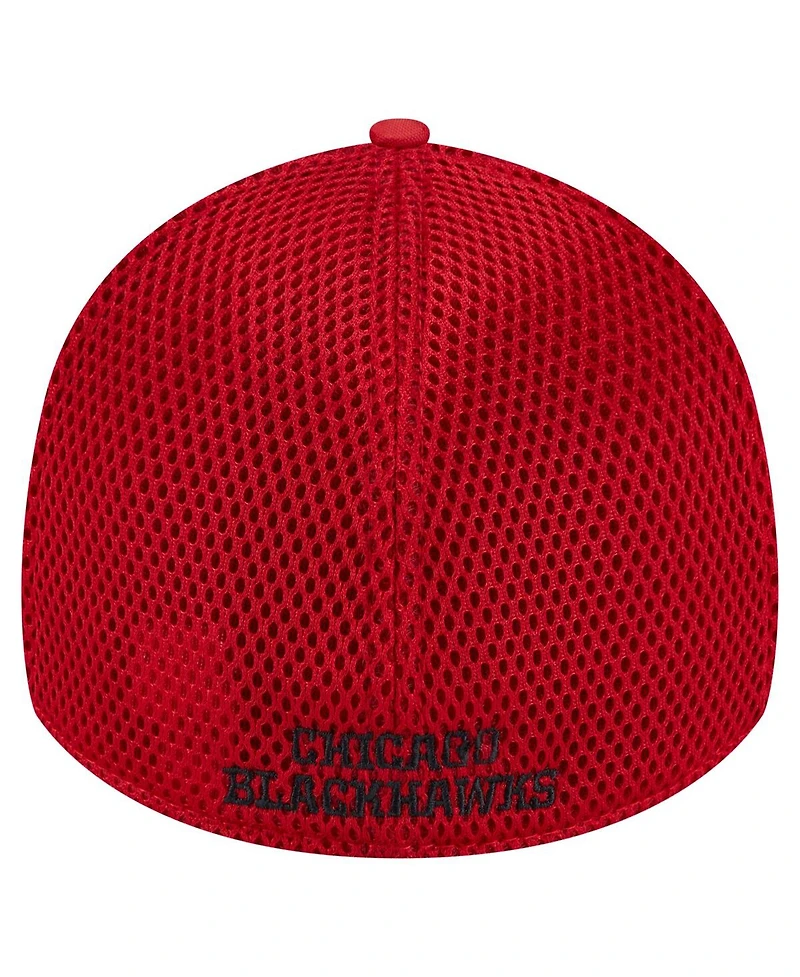 New Era Men's Red Chicago Blackhawks Active Subtle Camo 39THIRTY Flex Hat