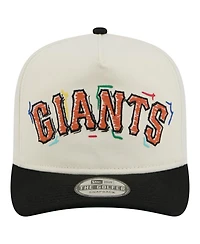 New Era Men's White San Francisco Giants Team Scribble Golfer Adjustable Hat