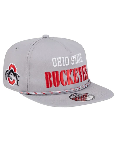New Era Men's Gray Ohio State Buckeyes Golfer Vintage Adjustable Hat