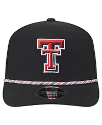 New Era Men's Black Texas Tech Red Raiders Gameday Multi-Rope 9SEVENTY Stretch-Snap Hat