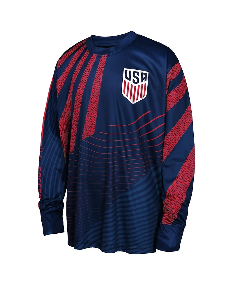 Outerstuff Big Boys and Girls Navy Usmnt Nifty Netminder Long Sleeve T-Shirt