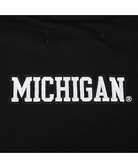 Pro Standard Women's Black Michigan Wolverines Cropped Pullover Sweatshirt