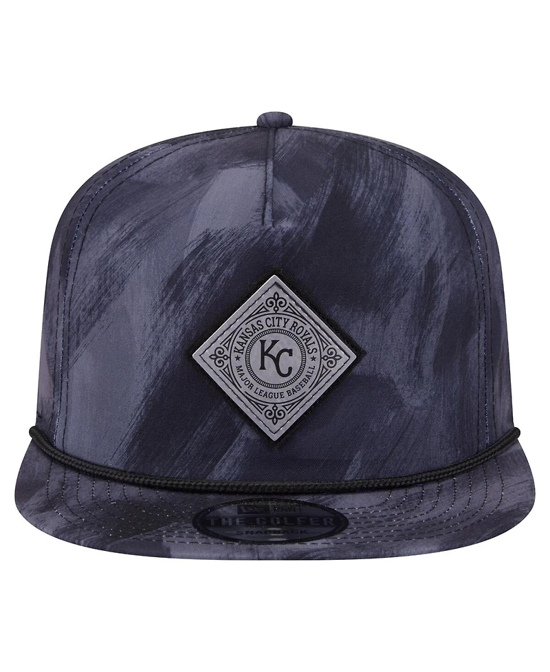 New Era Men's Navy Kansas City Royals Printed Golfer Snapback Hat