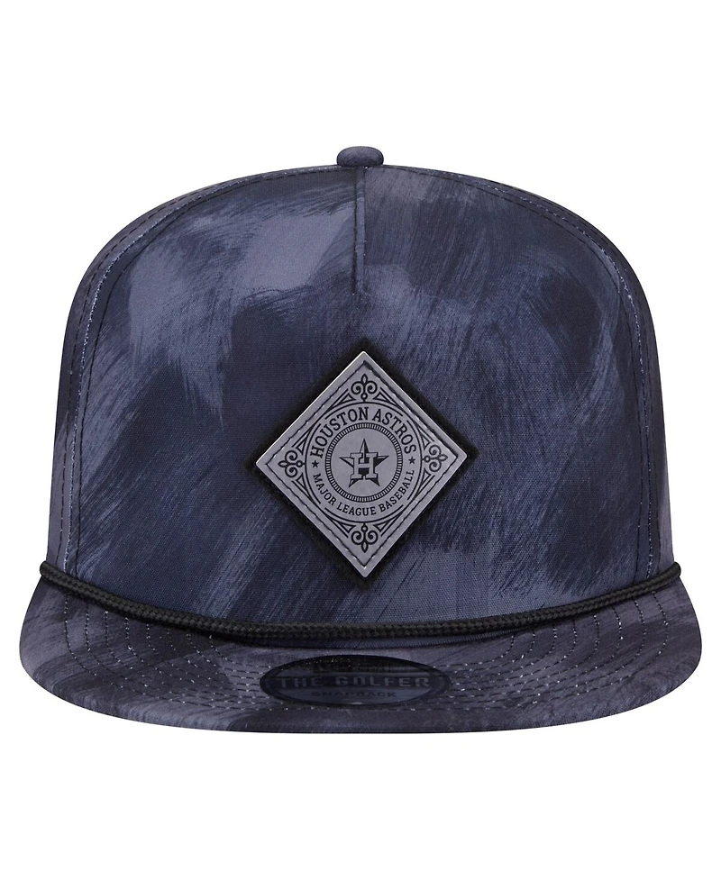 New Era Men's Navy Houston Astros Printed Golfer Snapback Hat