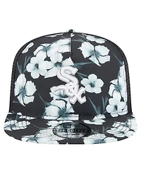 New Era Men's Black Chicago White Sox Adventure Pattern Golfer Trucker Snapback Hat