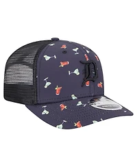 New Era Men's Black Detroit Tigers Adventure Drinks Pattern 9SEVENTY Stretch-Snap Hat