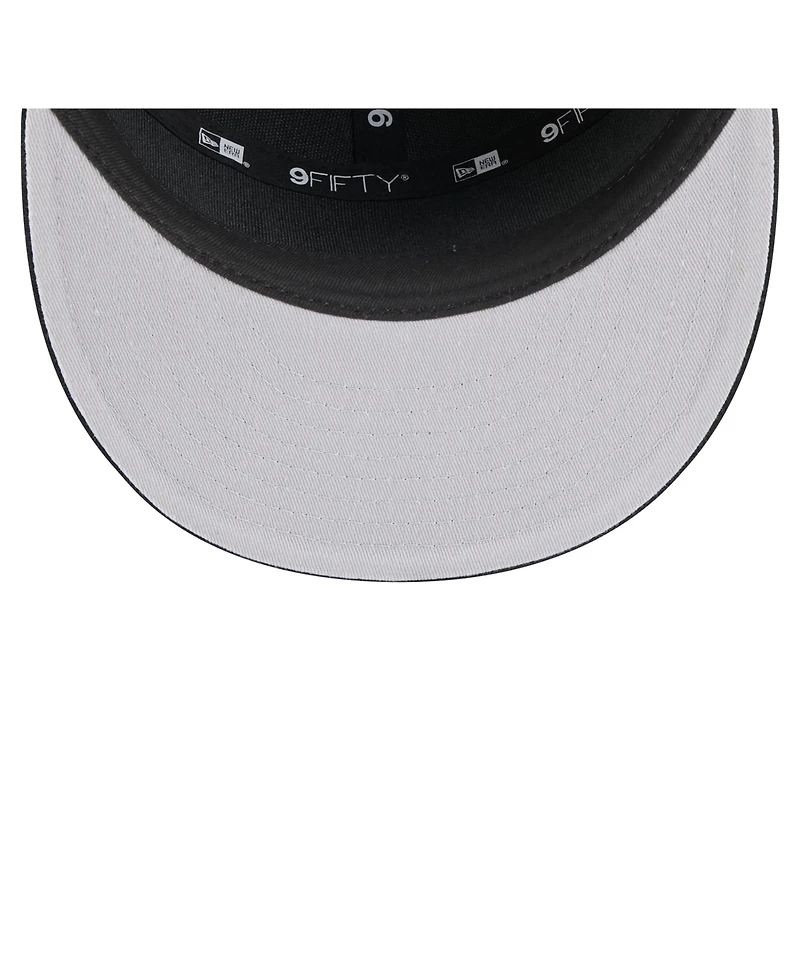 New Era Men's Black Dallas Mavericks Adventure Canvas Split Panel 9FIFTY Snapback Hat