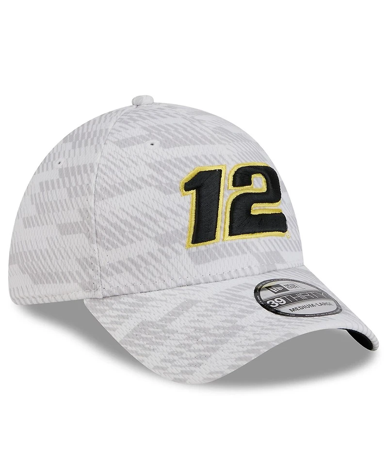 New Era Men's White Ryan Blaney 39THIRTY Graded Flex Hat