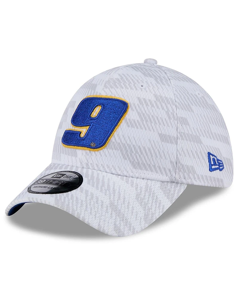 New Era Men's White Chase Elliott 39THIRTY Graded Flex Hat