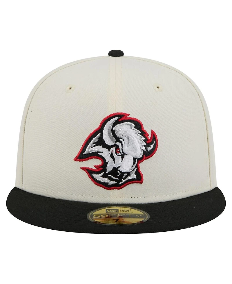 New Era Men's White Buffalo Sabres Chrome Two-Toned 59FIFTY Fitted Hat