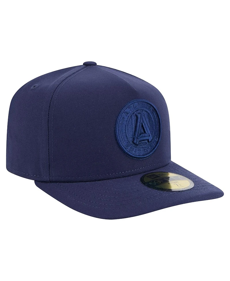 New Era Men's Navy Atlanta United Fc Color Pack A-Frame 59FIFTY Fitted Hat