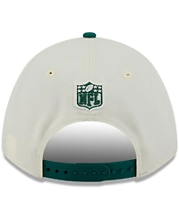 New Era Men's Cream/Green New York Jets 2025 Nfl Draft 9FORTY A-Frame M-Crown Adjustable Hat