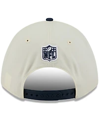 New Era Men's Cream/Navy New England Patriots 2025 Nfl Draft 9FORTY A-Frame M-Crown Adjustable Hat