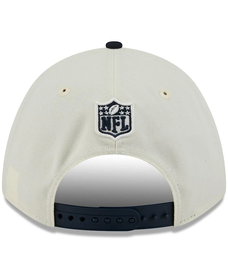 New Era Men's Cream/Navy Houston Texans 2025 Nfl Draft 9FORTY A-Frame M-Crown Adjustable Hat
