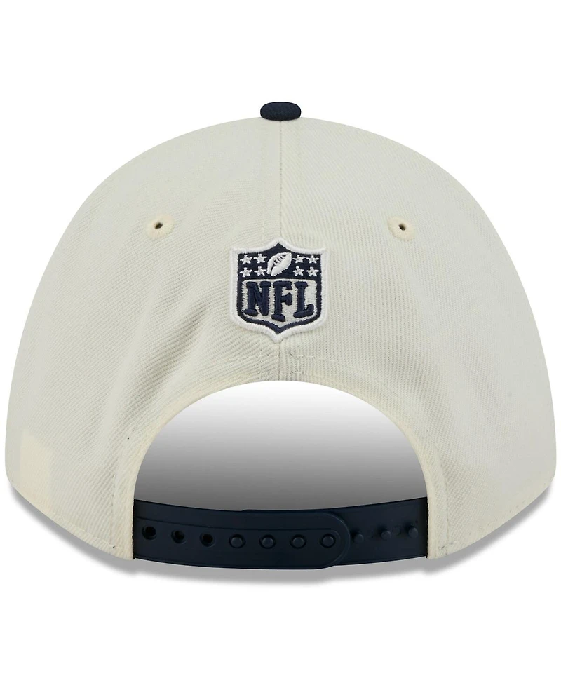New Era Men's Cream/Navy Chicago Bears 2025 Nfl Draft 9FORTY A-Frame M-Crown Adjustable Hat