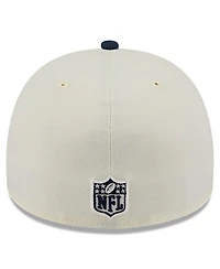 New Era Men's Cream/Navy Dallas Cowboys 2025 Nfl Draft A-Frame 59FIFTY Fitted Hat