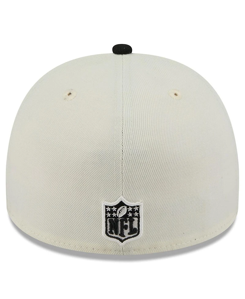 New Era Men's Cream/Black Cincinnati Bengals 2025 Nfl Draft A-Frame 59FIFTY Fitted Hat