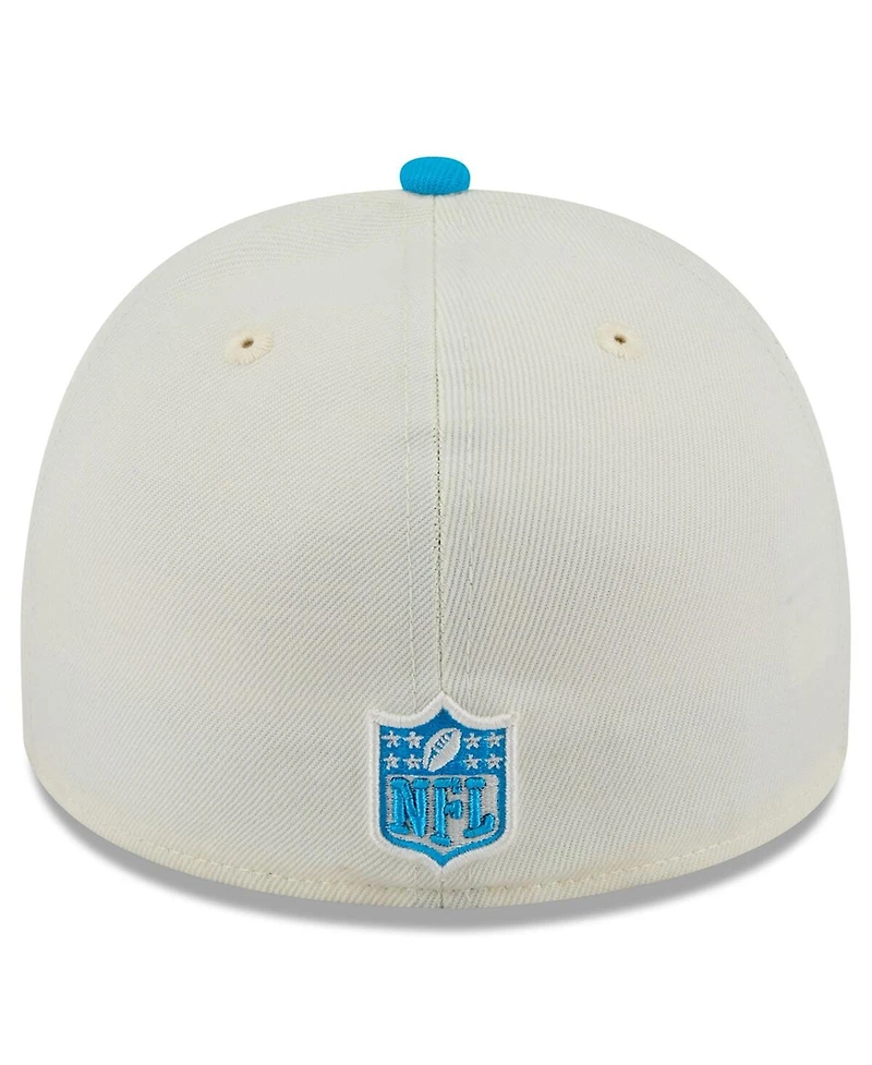 New Era Men's Cream/Blue Carolina Panthers 2025 Nfl Draft A-Frame 59FIFTY Fitted Hat