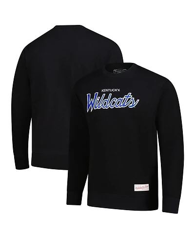 Mitchell & Ness Men's Black Kentucky Wildcats Elite Script Pullover Sweatshirt