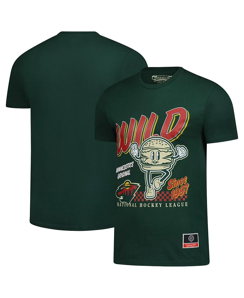 Mitchell & Ness Men's Green Minnesota Wild Local Food T-Shirt