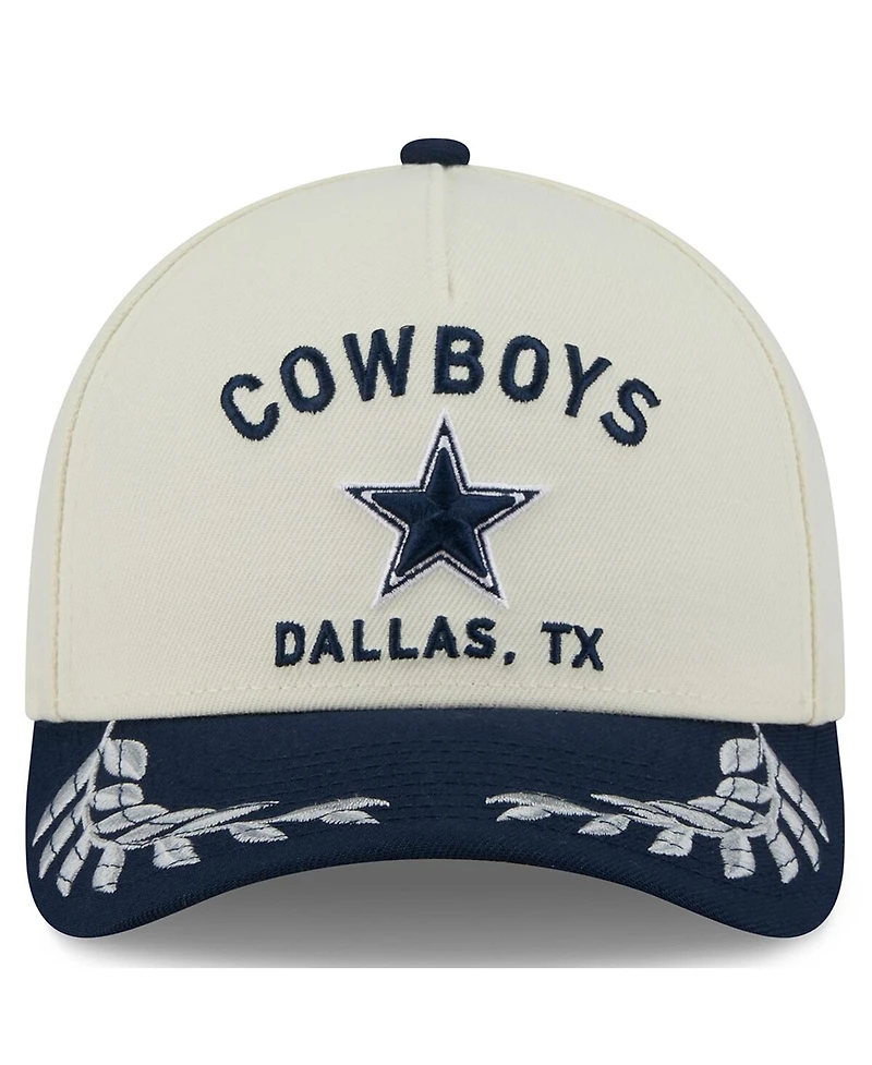New Era Men's Cream/Navy Dallas Cowboys 2025 Nfl Draft 39THIRTY Flex Hat