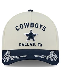 New Era Men's Cream/Navy Dallas Cowboys 2025 Nfl Draft 39THIRTY Flex Hat