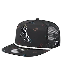 New Era Men's Black Chicago White Sox Gummy Golfer Trucker Adjustable Hat