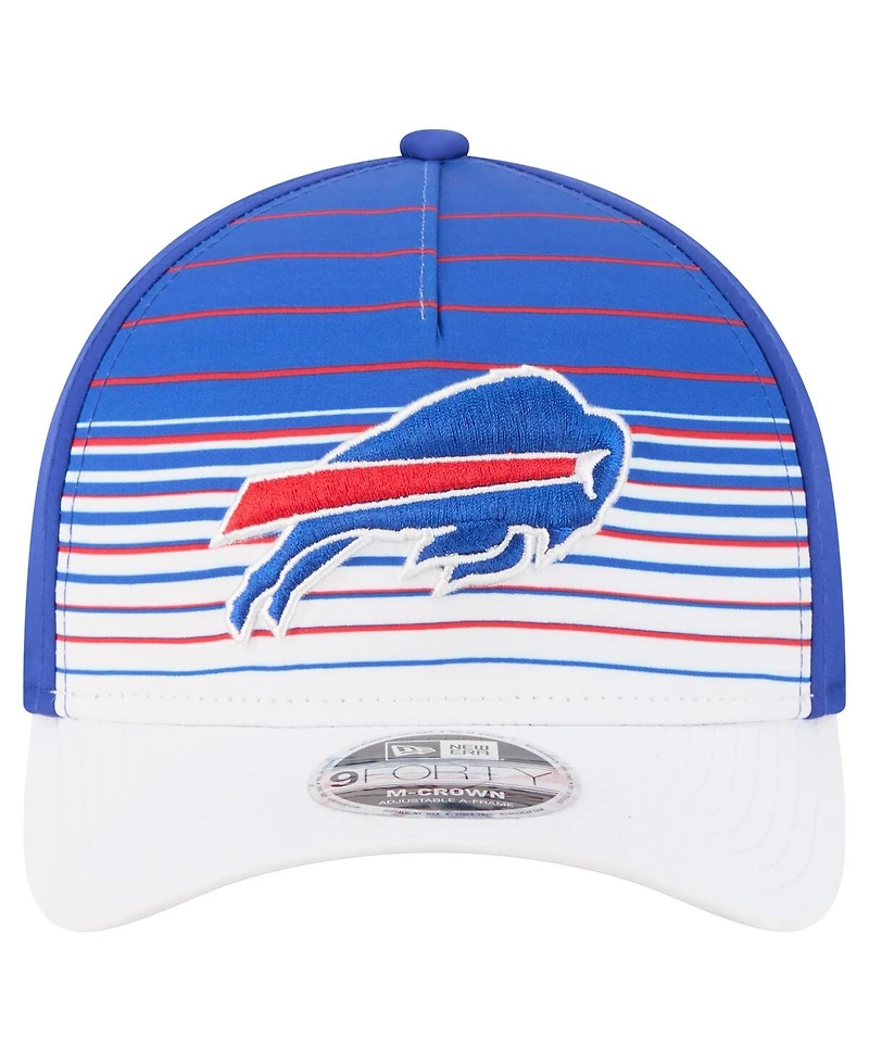 New Era Men's White/Royal Buffalo Bills Adventure Gradient 9FORTY M-Crown A-Frame Adjustable Hat