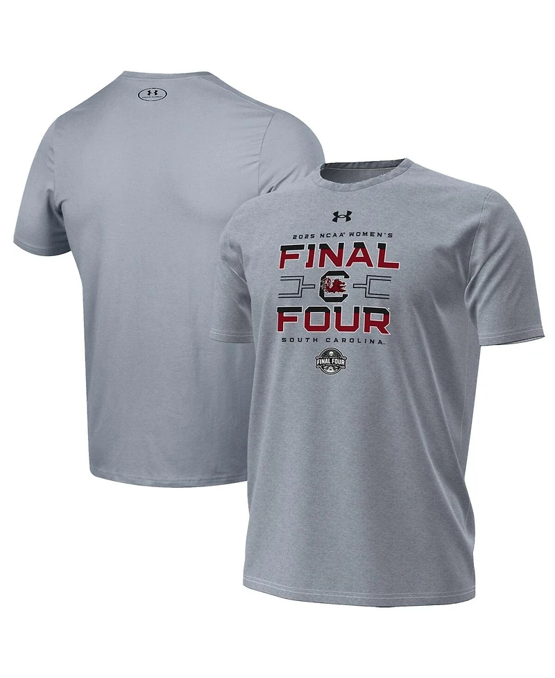 Under Armour Men's Gray South Carolina Gamecocks 2025 Ncaa Women's Basketball Tournament March Madness Final Four Locker Room T-Shirt