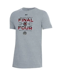 Under Armour Big Boys and Girls Gray South Carolina Gamecocks 2025 Ncaa Women's Basketball Tournament March Madness Final Four Locker Room T-Shirt