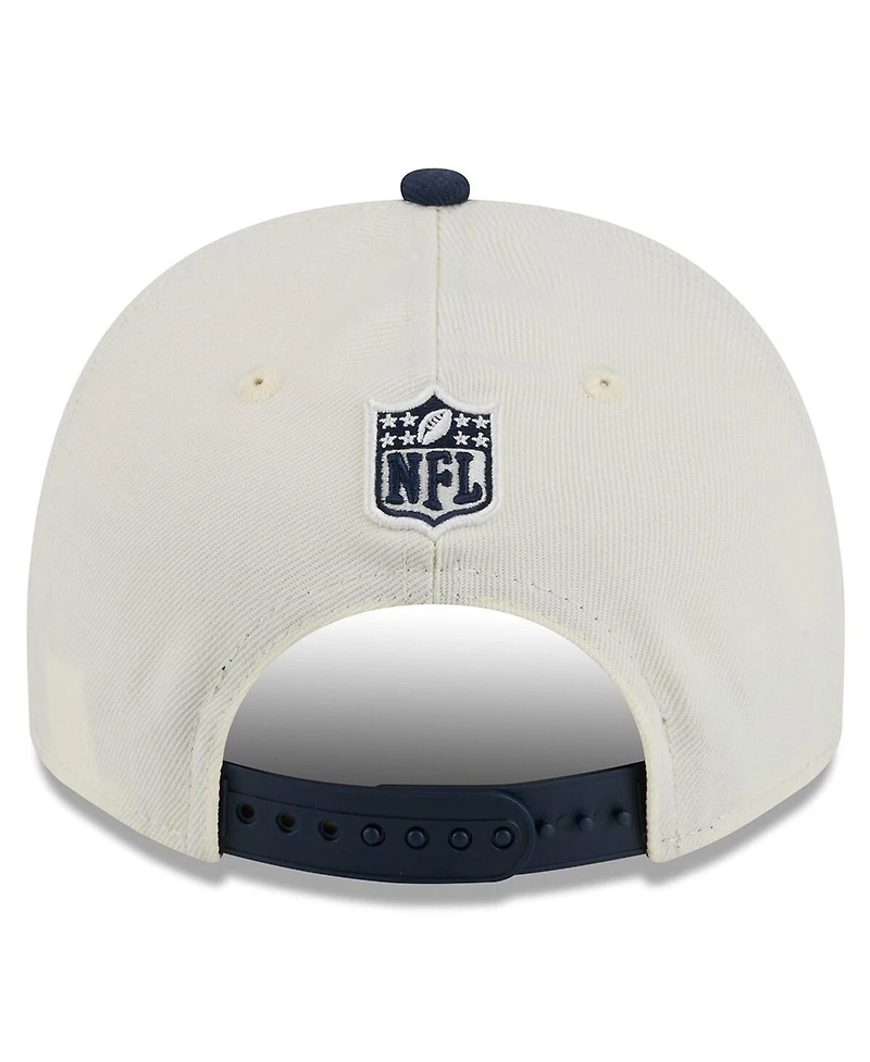 New Era Men's Cream/Navy Dallas Cowboys 2025 Nfl Draft A-Frame 9FIFTY Snapback Hat